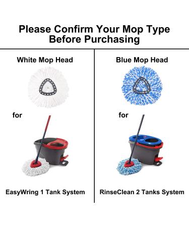 4 Pack Ocedar Spin Mop Refills with 1 Base - Microfiber Replacement Heads for EasyWring RinseClean System - Buy Online on GoSupps.com