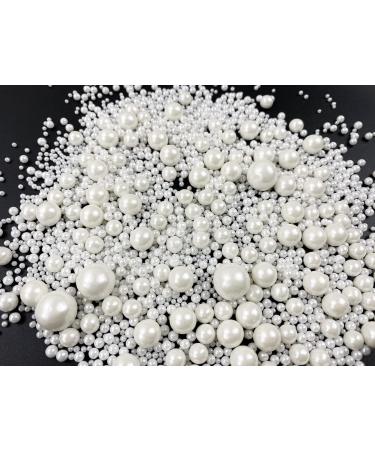 Edible Pearl Sugar Sprinkles White Candy 120g/ 4.2oz Baking Edible Cake Decorations Cupcake Toppers Cookie Decorating Ice Cream Toppings Celebrations Shaker Jar Wedding Shower Party Chirstmas Supplies A white - Buy Online on GoSupps.com