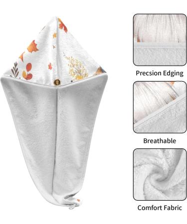 Super Absorbent Dwarf Hair Towel 2 Pack - Quick Dry Pumpkins Turbans for Women & Girls | Perfect Hair Drying Solution - Buy Online on GoSupps.com