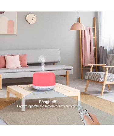DIFFOFE 300ML Essential Oil Diffuser - Remote Control, 8 Hour Quiet Electric Home Diffuser - 7 LED Light Colors - Timer - Small Rooms, Bedrooms - White Wood Grain - Buy Online on GoSupps.com