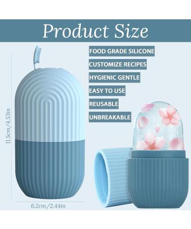 Buy Blue Ice Roller Face - Reusable Silicone Ice Roller for Smooth Eyes & Illuminated Skin - Buy Online on GoSupps.com