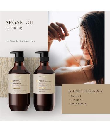 Theorie Argan Oil Restoring Shampoo 800mL - Sulfate-Free, Safe for All Hair Types - Color & Keratin Treatment Friendly - Moisturizing Formula - Pump Bottle - 27 Fl Oz - Buy Online on GoSupps.com