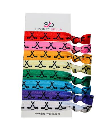 Infinity Collection Ice Hockey Hair Accessories  Hockey Hair Ties  No Crease Hockey Hair Elastics Set  for Girl Hockey Players