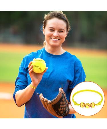 20Pcs Softball Charm Bracelets - Adjustable Inspirational Sport Wristbands for Women - Ideal Softball Party Favors & Gifts for Players - Buy Online on GoSupps.com