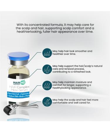 HairMD S rum complexe capillaire clinique + rouleau de soins de la peau - Buy Online on GoSupps.com