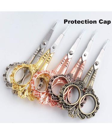 AKOAK Vintage Plum Style Scissors - Elegant European Design, Multi-Functional Stainless Steel Nail Scissors in Rose Gold - 1 Pack - Buy Online on GoSupps.com