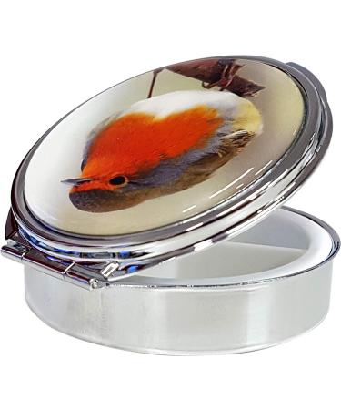 Buy Metal Pill Box with Mirror - Round 3 Compartments Islamic Moon Design #1099 | International Shipping - Buy Online on GoSupps.com