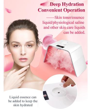 LED Face Light Therapy Mask Spray Deep Hydration 7 Colors LED Face Mask for Acne Treatment Foldable Lightweight Facial Red Light Therapy for Home Beauty Salon - Buy Online on GoSupps.com