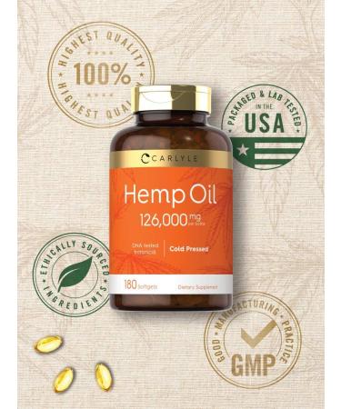 Carlyle Hemp Oil Capsules 126,000 mg - 180 Softgels | High Potency CBD Supplement - Buy Online on GoSupps.com