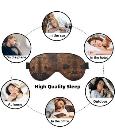 Buy Brown Cowhide Art Print Unisex Sleep Eye Mask | Soft Comfort Eye Shade for Travel Yoga & Shift Work - Buy Online on GoSupps.com