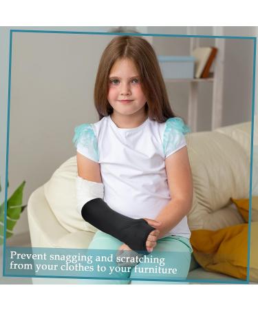 Black Arm Cast Cover - Short Arm Sleeve Protector for Cast Decorations - 8 Pcs, Washable & Removable - 11 Length x 9-11 Circumference - Buy Online on GoSupps.com