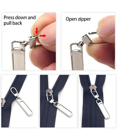 Buy 4 Pieces Black Zipper Spare Parts Zipper Sliders Pull Tabs & Clips for Bags Tents Luggage & Backpacks - Buy Online on GoSupps.com