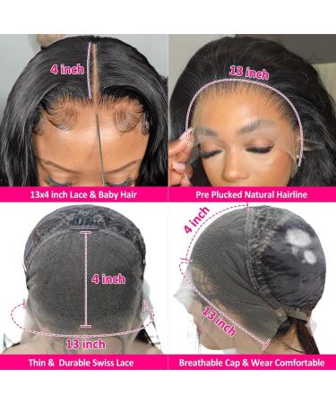 26 Body Wave HD Transparent Lace Frontal Wig - 180% Density Brazilian Virgin Human Hair - Buy Online on GoSupps.com