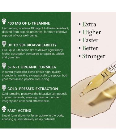 L Theanine 400mg Liquid Drops L-Theanine Supplement for Adults & Kids with GABA Magnesium & Ashwagandha Natural Sleep Focus & Relaxation Support Vegan Alcohol-Free Non-GMO 2 FL OZ 2 Fl Oz (Pack of 1) - Buy Online on GoSupps.com