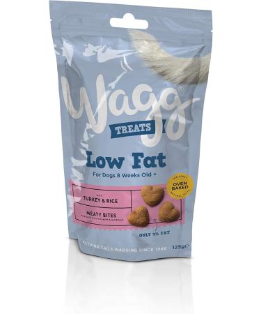 Wagg Low Fat Meaty Bites Turkey & Rice Dog Treats 125g (Pack of 7) - Oven Baked Turkey and Rice 125 g (Pack of 7) - Buy Online on GoSupps.com