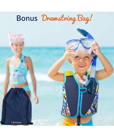 Limmys Premium Neoprene Swim Vest for Boys - Large Size with Drawstring Bag - Ideal Buoyancy Swimming Aid for Children - Buy Online on GoSupps.com