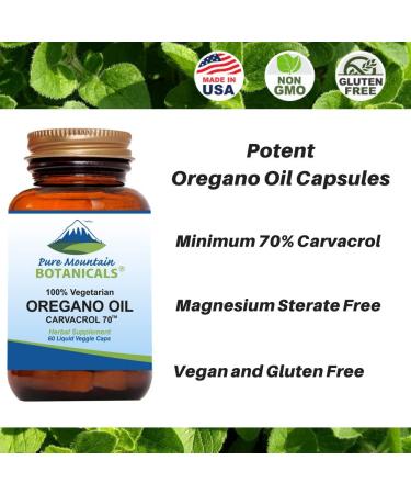 Wild Oregano Oil Capsules - 60 Vegan Capsules | 510mg Mediterranean Oregano Oil - Buy Online on GoSupps.com