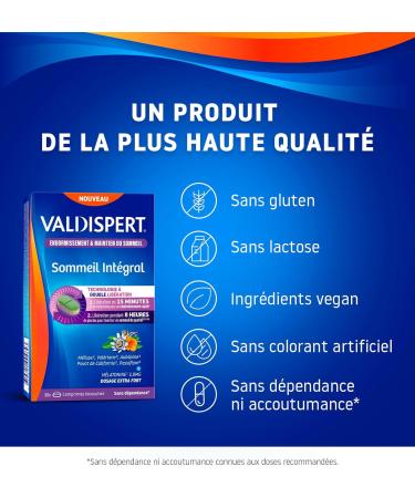 VALDISPERT - Full Sleep - Sleep & Sleep Maintenance - Melatonin and Herbal Supplement - Extra Strong Dosage 1.9mg - No Addiction - 30 Tablets - 30 Nights - Buy Online on GoSupps.com