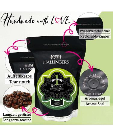 Hallingers No.One Gourmet Coffee from Peru - Perfect Mother's Day & Father's Day Gift - 500g Quality Long-Term Roasted Bag - Buy Online on GoSupps.com