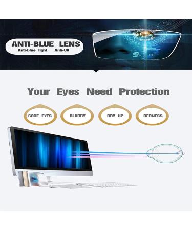 SERONI TR90 Cat Eye Blue Light Blocking Glasses for Men & Women - UV Protection Khaki Frame 56mm - Buy Online on GoSupps.com