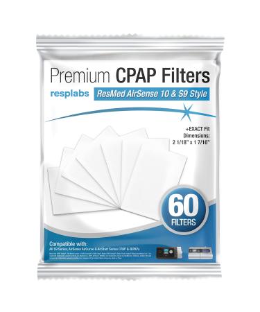 resplabs CPAP Filters - Compatible with The ResMed AirSense 10 Machine - 60 Filter Pack ResMed AirSense 10 - 60 Pack