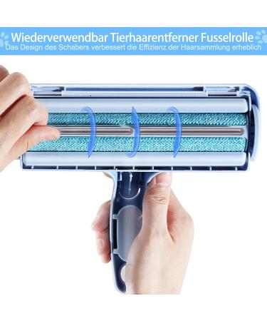 Ace2ace Reusable Animal Hair Remover Lint Roller - Perfect for Dog & Cat Hair on Sofas Carpets & More - Baby Blue - Buy Online on GoSupps.com