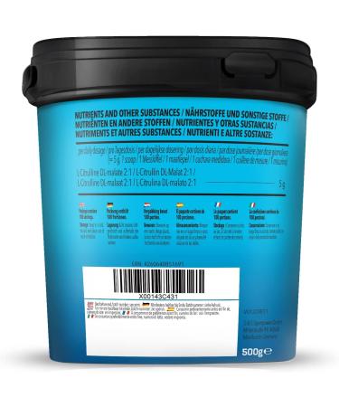 BODYLAB24 L-Citrulline Malate 500G - 5G Daily Dose 2:1 Citrulline Malate for Intensive Workouts - Tasteless Powder for Optimal Performance - Buy Online on GoSupps.com