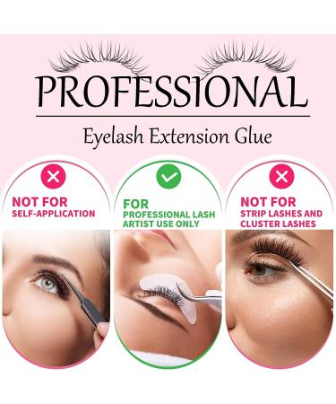 Professional Low-Fume Eyelash Extension Glue | Extra Strong Hold | 1-2 Sec Drying Time | 7-9 Weeks Retention | 5ml - Buy Online on GoSupps.com