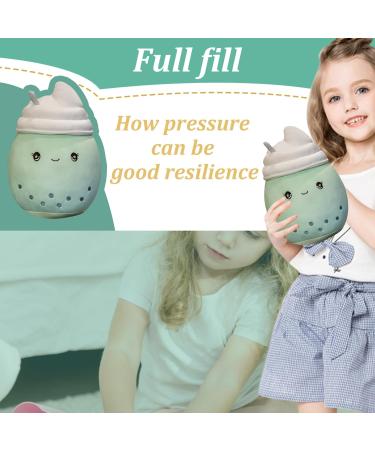 HEKARBAMILL Bubble Tea Plush 5.9x9.8 Inch Soft Skin-Friendly Boba Plush Milk Tea Cute Plush Pillow Stuffed Boba Pillow Gifts for Girls Toys Green Plush Pillows - Buy Online on GoSupps.com