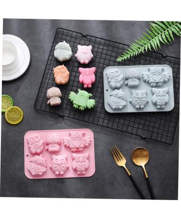 MAGICLULU 10 Pcs Baking Cake Mold Chocolate Mold Candy Chocolate Owl Soap Molds Silicone Mold Silicone Soap Animal Cookie Silicone Baking Mold Owl Candy Molds to Bake Silica Gel Tool 19.9x13.8cmx5pcs Pinkx5pcs - Buy Online on GoSupps.com