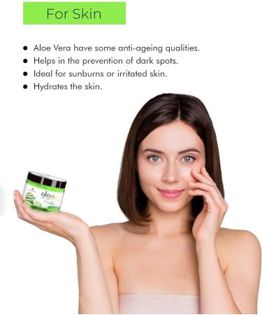 Pure Aloe Vera Gel with Cucumber and Vitamin E | For Skin and Hair 200g Pack - Buy Online on GoSupps.com