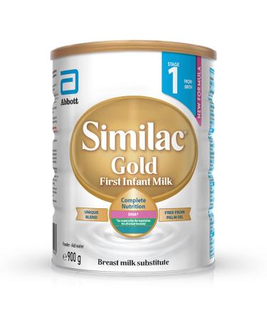 Similac Gold Palm Oil free First Infant Milk 900 g Stage 1 900 g (Pack of 1)