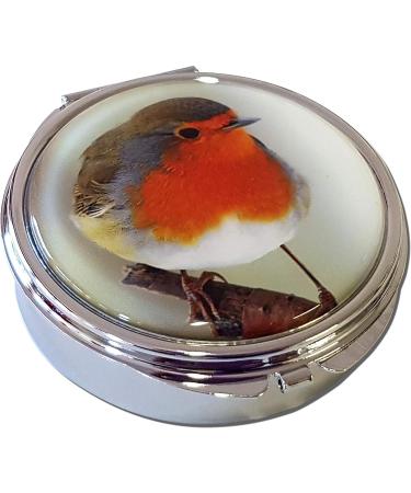 Shop Round Metal Pill Box with Mirror - 3 Compartment Flamingo Design | Durable & Stylish | International Shipping Available - Buy Online on GoSupps.com