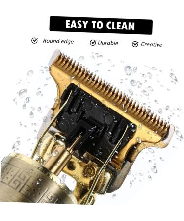 Ipetboom Electric Clippers Hair Cutting Clippers Electric Clipper for Barber Hair Styling Tool Barber Trimmer Hair Trimmers Cordless Clippers T9 Barber Aluminum Alloy Oil Head Golden - Buy Online on GoSupps.com