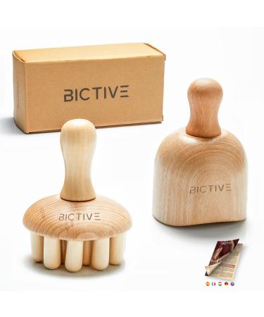 Bictive Maderotherapy SET Massage cup and massage fungus massage wood anti -cellulite massage device Celulitis massage roller wood anticellulite devices cellulite massage lymphatic drainage - Buy Online on GoSupps.com