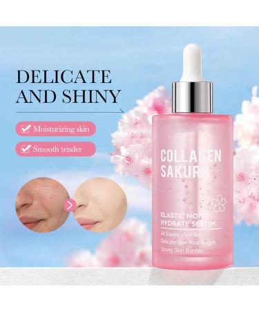  Nurvidis Collagen Serum Anti-Aging Face Serum Anti-Wrinkle Serum Refreshing Moisturizing Serum Sakura Essence Brightening Skin Tone Rejuvenating Oil For Skin Balance 100ml - Buy Online on GoSupps.com