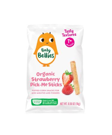 Little Bellies Organic Strawberry Pick-Me Sticks Baby Snack (Pack of 5)