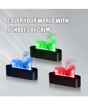 7-Color Flame Diffuser Upgrade - Electric Aromatherapy Essential Oil Diffuser for Home & Office - Waterless Auto-Off - Black - Buy Online on GoSupps.com