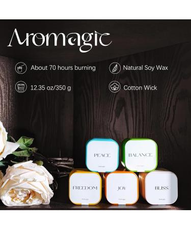 Premium Scented Candles Gift Set - 5 Pack Aromatherapy Stress Relief Candles for Women | Long Lasting Soy Candle Gifts for Anniversaries Birthdays Christmas & Thanksgiving - Buy Online on GoSupps.com