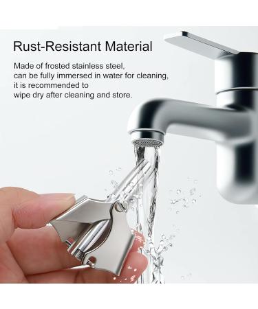 Buy Stainless Steel Manual Nose Hair Trimmer - Waterproof Battery-Free Perfect for Men & Women | Includes Cleaning Brush for Ear Moustache & Whiskers - Buy Online on GoSupps.com