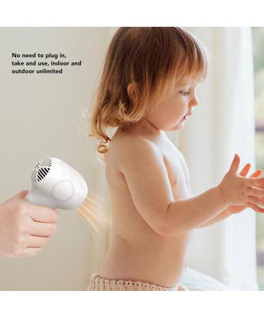 Cordless Baby Hair Dryer Portable Gentle Heat Portable Body Blower with 2 Speed Settings Constant Temperature Low Noise Small Hair Blow Dryer for Infant Toddler (White and Grey) - Buy Online on GoSupps.com