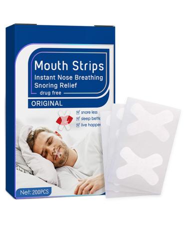 Mouth Tape for Sleeping 200Pcs Anti Snoring Mouth Strips Improving Nasal Breathing and Sleeping Quality Effective Snoring Solution