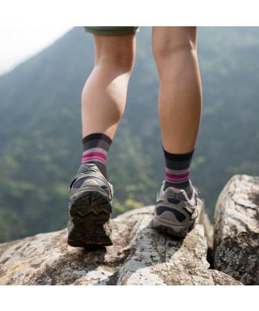 4 Pack Women's Merino Wool Hiking Socks - Cushioned & Warm Thermal Winter Boot Socks - Size 5-8 - Mixed Color Pack - Buy Online on GoSupps.com