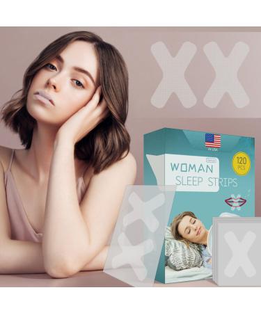 OGXCUU 120 Pcs Mouth Tape for Sleeping Mouth Tape Shape is Designed for Women Mouth Sleep Tape Anti Snoring Devices Stop Snoring for Better Nose Breathing Snoring Relief and for All Women Women-01 120pcs