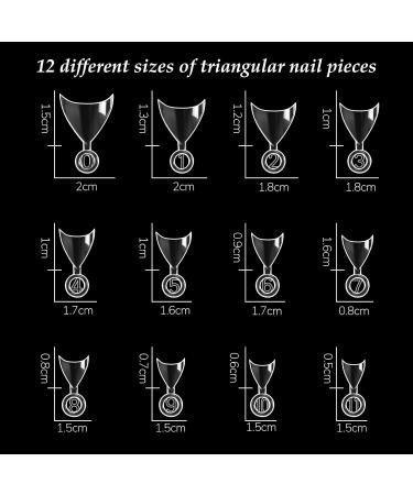 600 Pieces French Short False Nail Tips - DIY Manicure & Nail Design for Women - 12 Sizes Clear Water Drop Tips - Buy Online on GoSupps.com