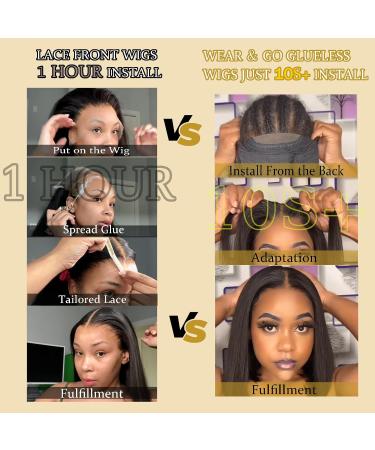 Buy 99J Bob Straight Glueless Wig - Pre Cut Lace Natural Hairline 180% Density | Beginner Friendly Human Hair for Black Women - 14 Inch - Buy Online on GoSupps.com