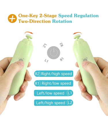 Zooawa 20-in-1 Electric Baby Nail Trimmer Kit - Avocado Green - Buy Online on GoSupps.com