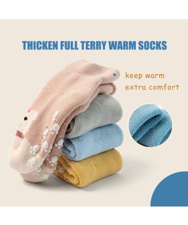 Non Slip Baby Winter Socks with Grips 6 Pairs - 0-12 Months | Moon Tree Baby - Buy Online on GoSupps.com