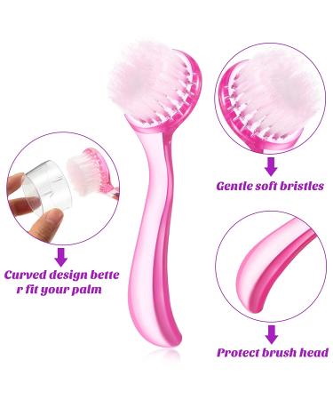 6-Piece Facial Cleansing Brush Set with Soft Bristles - Exfoliating Face Brush for Makeup and Skincare Removal - Buy Online on GoSupps.com