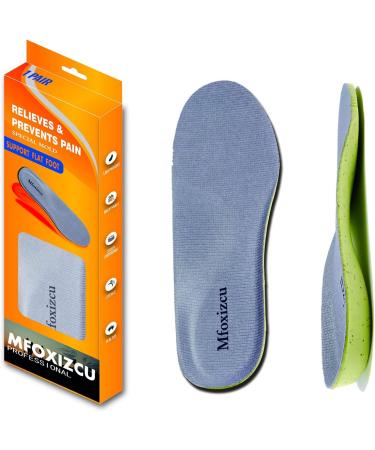 Memory Foam Arch Supports for Plantar Fasciitis & Flat Feet - 282mm (Men 9.5/Women 11) - Gray/Green - Buy Online on GoSupps.com